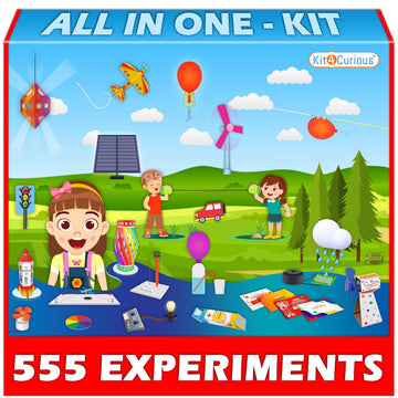 Kit4Curious 555 Experiments Diy Science Exploration Stem Activity Learning Toy Kit For Boys Girls Ages 6-16 Yrs Birthday Gift Se