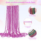 ZZYFGH 33'' 7mm Metallic Pink Bead Necklace Bulk, Mardi Gras Round Beaded Necklaces for Party Favors Costume Necklace (12 Pcs)