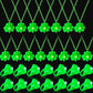 cssopenss 30 Pack St. Patrick's Day Light Up Shamrocks Necklaces Accessories Metallic st Patricks day LED Necklaces with light u