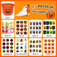 novelinks Halloween Party Favors for Kids 96PCS Halloween Toys in Bulk Halloween Prefilled Plastic Pumpkins Buckets Halloween Go