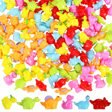 Poen 150 Pcs Mini Dinosaur Figures Resin Small Dinosaur Toys Garden Mini Dinosaurs Realistic Tiny Dinosaurs Miniature Dinosaur Figurines For Bag Cake Topper Birthday Party Favors (Cute)