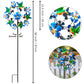 Senflame Double cutting edge Hummingbird Swivel Wind Spinners  Outdoor Garden Spinners 38inch Garden Stakes Dccor  Metal Pinwheels for Yard and Garden