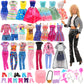 Barwa Lot 36 Items 3 Fashion Dresses 3 Casual Tops And Pants Outfits 6 Pcs Mini Dresses With 1 Bags 10 Shoes, 13 Accessories For 11.5 Inch Girl Doll Birthday Xmas