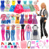 Barwa Lot 36 Items 3 Fashion Dresses 3 Casual Tops And Pants Outfits 6 Pcs Mini Dresses With 1 Bags 10 Shoes, 13 Accessories For 11.5 Inch Girl Doll Birthday Xmas