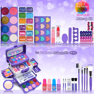 Kids Makeup Kit for Girl Toys - Toys for Girls Makeup Girls Princess Gift Non Toxic Toddlers Cosmetic Kits,Child Play Makeup Toy