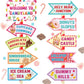 20 Pieces Candyland Decorations Welcome to Candyland Signs Candy Party Decorations for Women Girls Candy Land Themed Birthday Pa