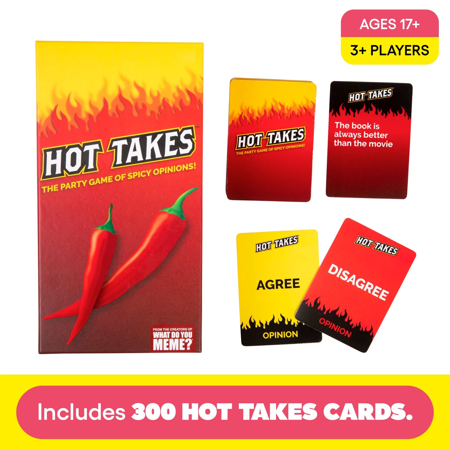 WHAT DO YOU MEME? Hot Takes - The Party Game of Spicy Opinions - mature-themed Party Games & Fun Gifts for mature-themeds