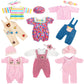 6 Sets 14-16 Inch Baby Doll Accessories Baby Doll Clothes - Dress Outfits Headbands Accessories Fits New Born 43Cm Baby Doll, 15 Inch Baby Doll