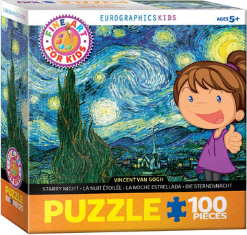 Eurographics Starry Night By Vincent Van Gogh 100-Piece Puzzle
