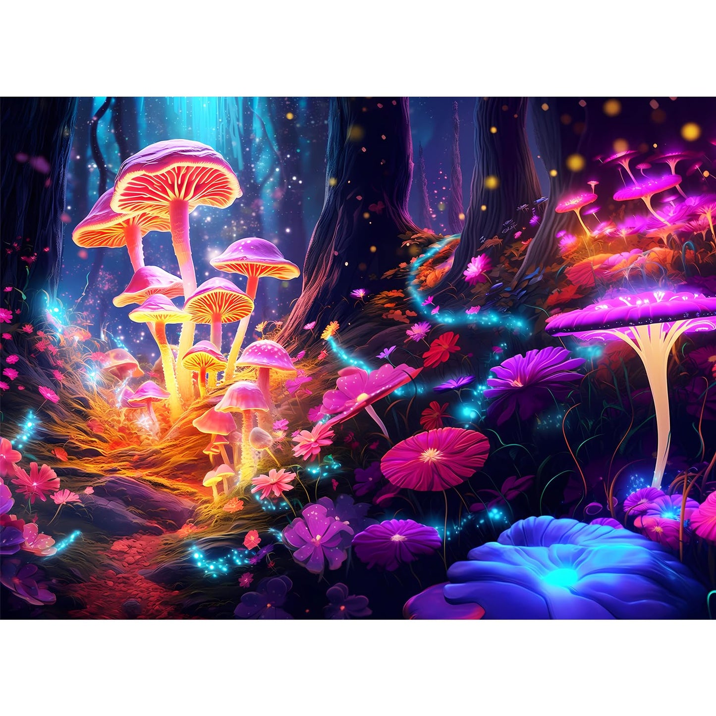500 Pieces Puzzles for mature-themed Jigsaw Puzzle Mushrooms Puzzle for mature-themed Children Elderly Difficult Puzzle Gift for Family Activity Games Home Decor Wall Art 20.5x15IN