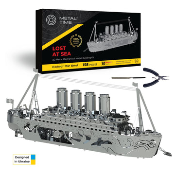 Metal-Time 3D Titanic Lost At Sea Scale Stainless Steel Model Patented Technology Handcrafted Creations | Unique Decoration Coll
