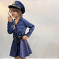 Cifitery Police Officer Costume For Kids Navy Blue Police Costume For Girls Carrer Day Police Dress Up Halloween Gifts