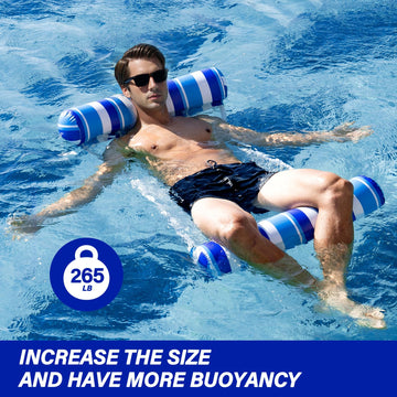Levotiyer Pool Floats Adult - 2 Pack Pool Floats, Inflatable Pool Hammock Float, 4-In-1 Pool Hammock For Adults, Adult Pool Floa