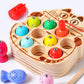 Kidus Montessori Magnetic Wooden Fishing Game For Toddlers 1-3 Years Old,Fine Motor Skills Early Learning Eyes Hands Cooperation Toy For Boys & Girls Great Birthday Gift