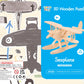 Georgie Porgy Woodcraft Construction Kits 3D Wooden Puzzles Jigsaw Diy Wooden Model Kits For Kids Toy Pack Of 3 (Seaplane Yacht Pirate Ship)