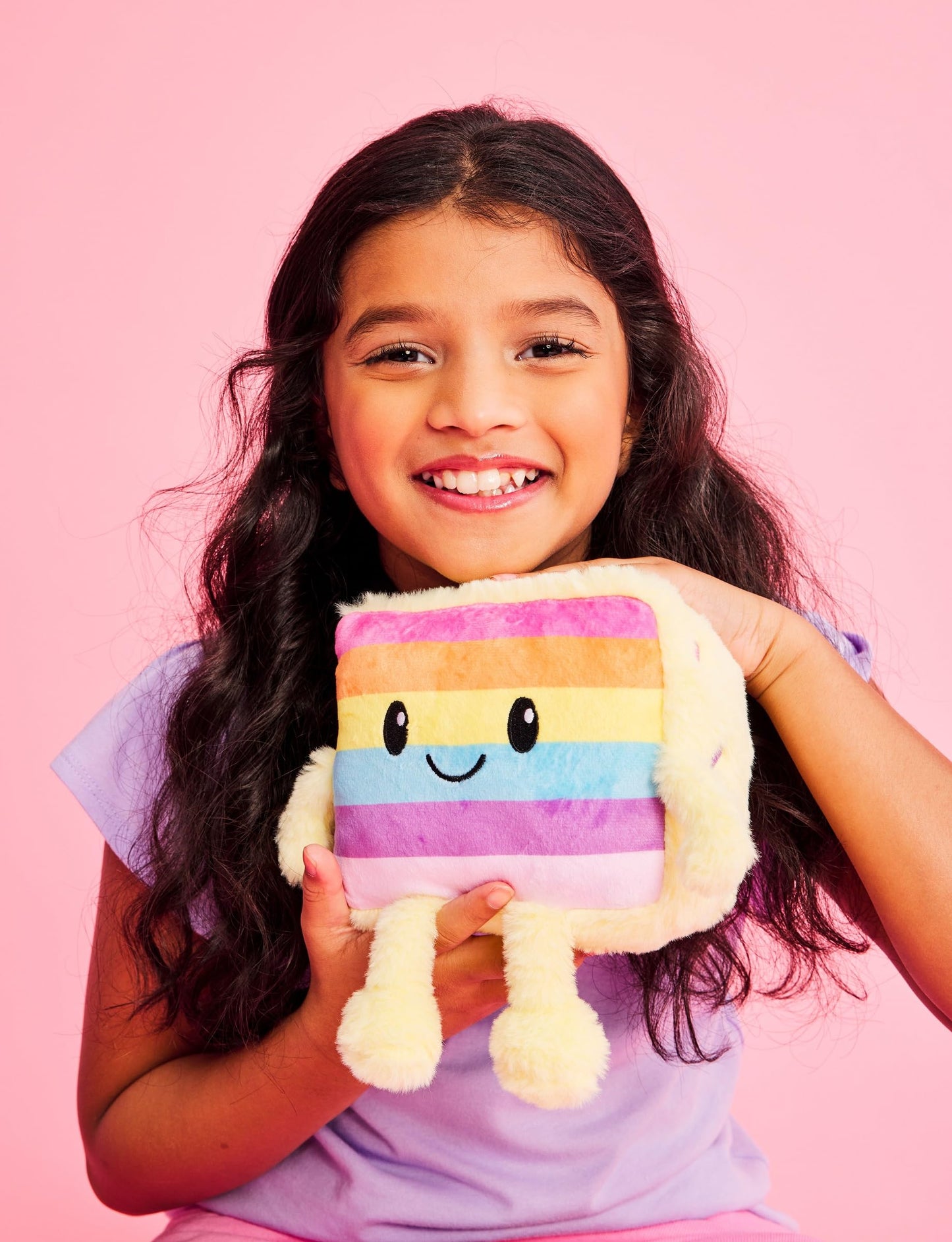 Iscream Screamsicles Kawaii Sweet Shop 8'' Plush - Rainbow Cake Slice