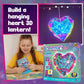 PRISMIC Make Your Own Lantern Heart 3D Light - Girls Arts and Crafts Ages 8-12, Gifts for 8 9 10 11 12 Year Old Girls Birthday,