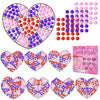 Qyeahkj 8 Pcs Valentines Day Arts Crafts Kit DIY Heart Gems Diamond Suncatcher Crafts for Kids Valentines Gemstones Painting Gi