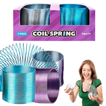 The Dreidel Company Metal Coil Spring, Goody Bag Fillers, Party Favor For Kids, Variety Of 2.4'' (60Mm) Individually Boxed (24-P