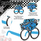 Herdear 32 Pcs Race Car Party Decorations Favor Racing Paper Glasses Frame Trunk Car Theme Eyeglasses Racing Car Party Favors fo