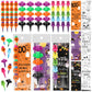 MotiMind 12 Set Halloween Crayons Party Favors Bat Pumpkin Ghost Stackable Crayons with Drawable Cards Kids Halloween Party Gift