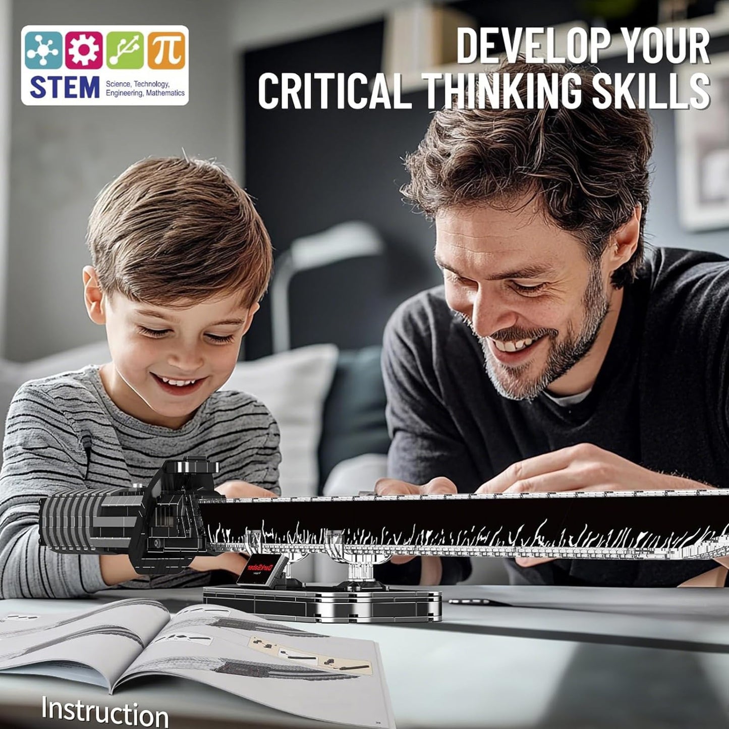 Mould King 10138 Lightsaber Building Toy  Darks decorative replica blade Glows Saber Dueling with Stand  Anime Cosplay decorative replica blades Building Set for Kids Age 8+/mature-themeds Collection Enthusiasts-885+ Pieces