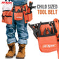 Hi-Spec 16pc Orange Kids Tool Kit Set & Child Size Tool Belt. Real Metal Hand Tools for DIY Building, Woodwork & Construction Le