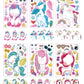 24 Sheets Make Your Own Unicorn Stickers Make A Face Stickers For Kids Toddlers With Unicorns Diy Craft Stickers Kids Party Favo