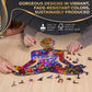 ZenChalet Wooden Jigsaw Puzzle - 200 Pcs Yoga Pose Design, 13.5 x 14.9 Inches, Unique Shaped, Challenging Puzzle for Adults