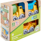 Green Toys Construction Vehicle Includes Scooper, Dumper, Mixer, 1 Character- 3 Pack - 4C