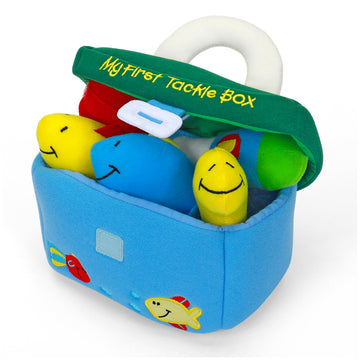 Gund Baby Play Soft Collection, My First Tackle Box 5-Piece Plush Playset With Rattle, Squeaker And Crinkle Plush Toys, Sensory