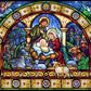 Vermont Christmas Company Stained Glass Holy Night Jigsaw Puzzle 1000 Piece