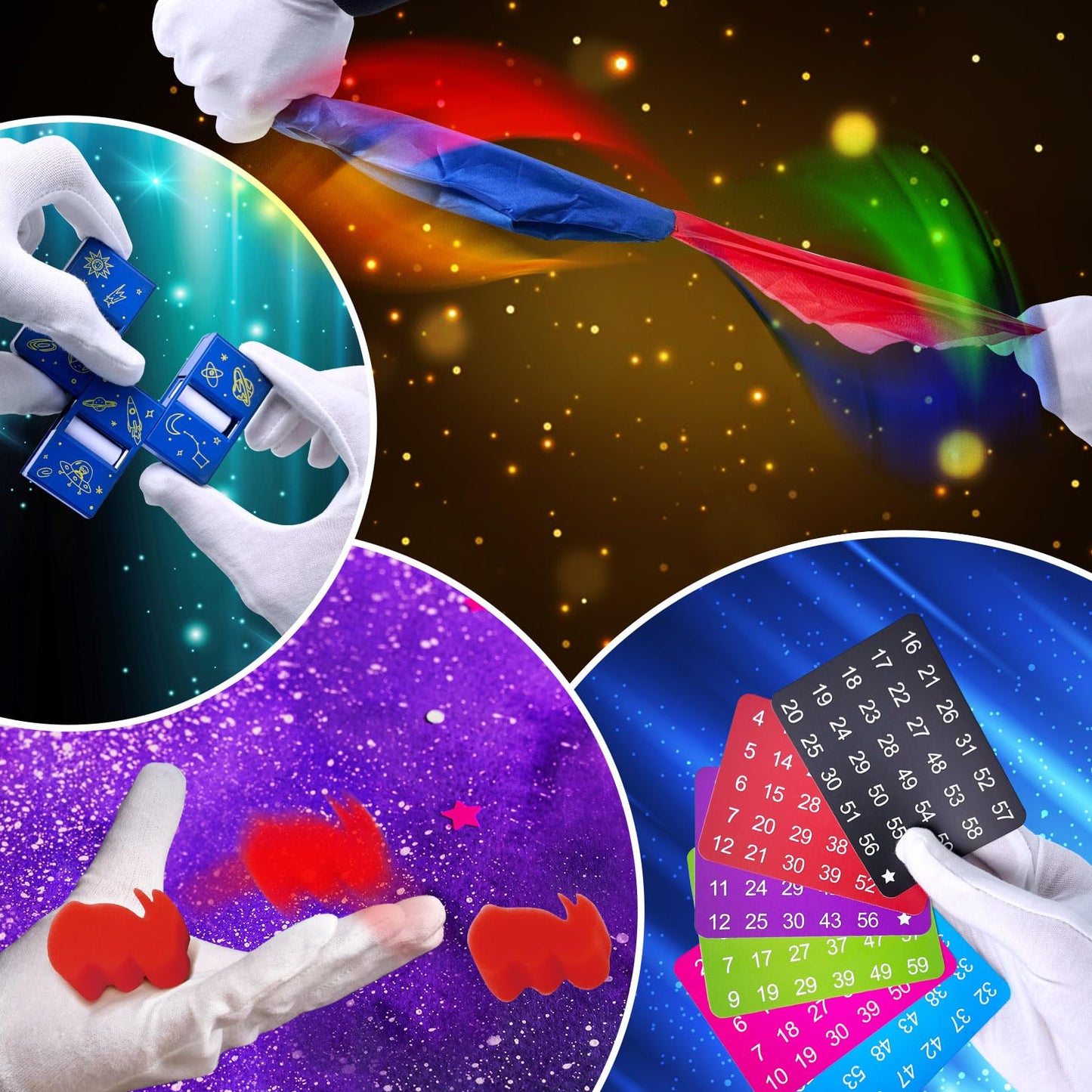 PATIFEED Magic Kit for Kids, 40 Easy Magic Tricks, Age 6-8, Multicolored, Plastic, Model JSTKH003