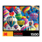 KODAK PREMIUM PUZZLES 1500 Piece Jigsaw Puzzle - Hot Air Balloons Above The Clouds, Multi Colored, 23" x 33", Model 8900ZZAY