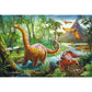 Trefl Dinosaur Migration 60 Piece Jigsaw Puzzle Red Print, Diy Puzzle, Creative Fun, Classic Puzzle For Adults And Children From 4 Years Old