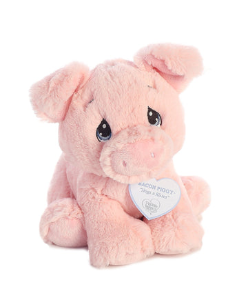 Aurora® Inspirational Precious Moments™ Bacon Piggy Stuffed Animal - Cherished Memories - Enduring Comfort - Pink 8.5 Inches