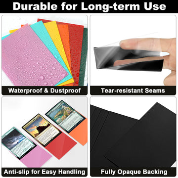 Standard MTG Card Sleeves 1000 Pack  Sturdy Card Protectors Sleeves Matte Back Finish  Perfect Shuffling - Protect All Your Trading Cards  TCG Cards & Sports Cards by Fabmaker  Never Tear 66x91mm