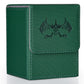 Uaono Card Deck Box For Yugioh Mtg Cards, 100+ Deck Case With 2 Dividers Fits Tcg Ccg, Pu Leather Card Storage Box Compatible With Collectible Trading Cards (Green, Extinction Dragon)