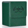 Uaono Card Deck Box For Yugioh Mtg Cards, 100+ Deck Case With 2 Dividers Fits Tcg Ccg, Pu Leather Card Storage Box Compatible With Collectible Trading Cards (Green, Extinction Dragon)