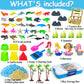 Tcvents Sensory Bins, Ocean Mermaid Sensory Bin Toys Sand Box for Kids Ages 3 4 5 6 7 8 9 Include 2.64lbs Magic Sand, 6 Castle M