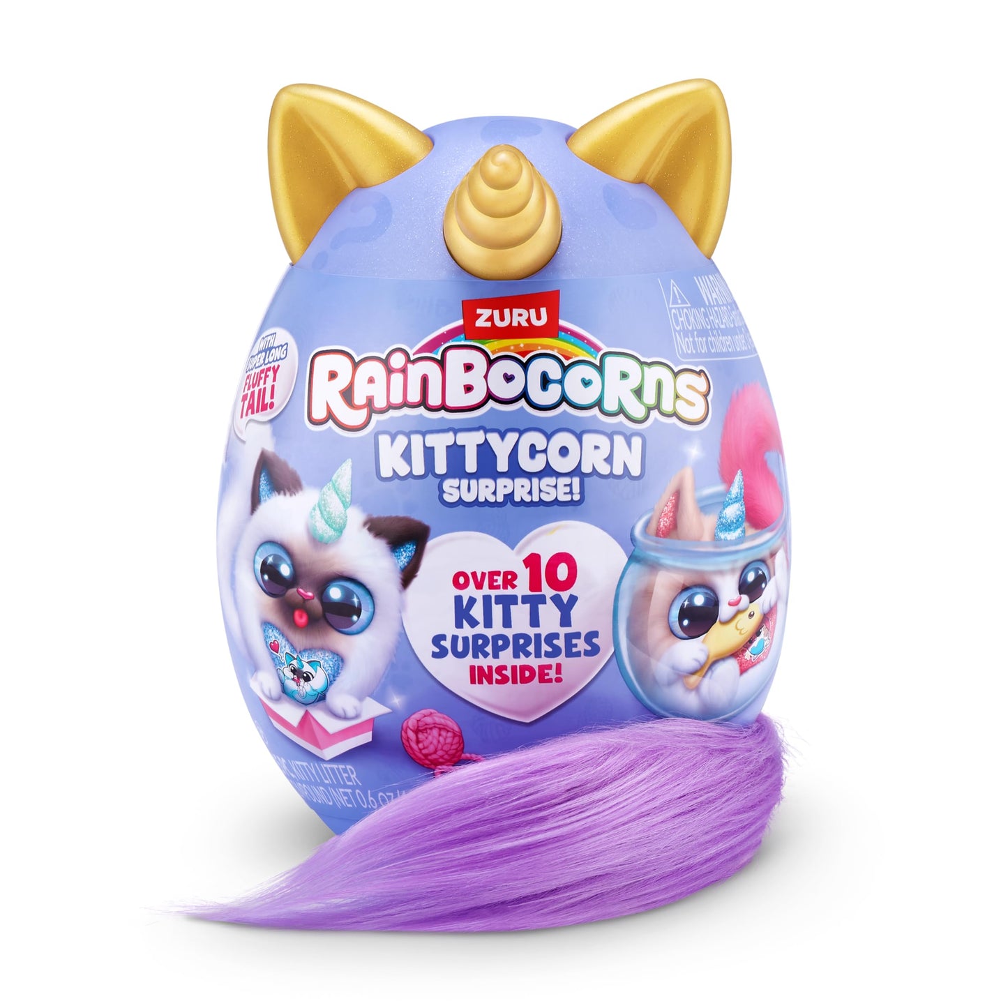 Rainbocorns Kittycorn Surprise Series 3 Plush Toy - Ragamuffin Collectible Stuffed Animal with Slime & Surprise Eggs