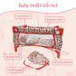 The New York Doll Collection Baby Crib Set For Little Girls, Play Bed, Pack And Beds 18 Inch Dolls, Toy Doll, (Floral)