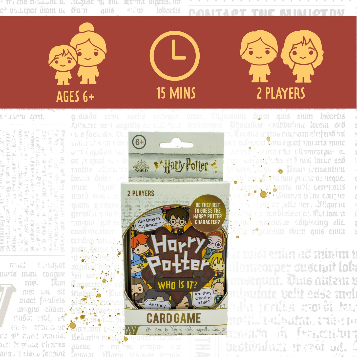 Paladone Harry Potter Who Is It, 20 Questions Character Guessing Game, 72 Character Cards