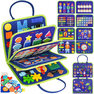 Busy Board Montessori Toys for Toddlers: Busy Book Sensory Board Quiet Book Educational Activity Book for 3 4 5 Year Old Gifts f