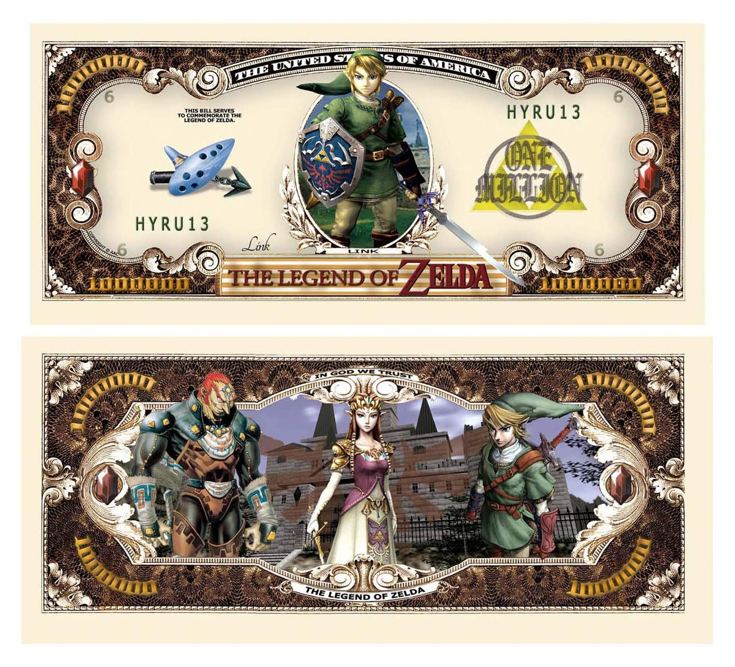 American Art Classics Legend Of Zelda Million Dollar Bill (10/$4.99) By Aac