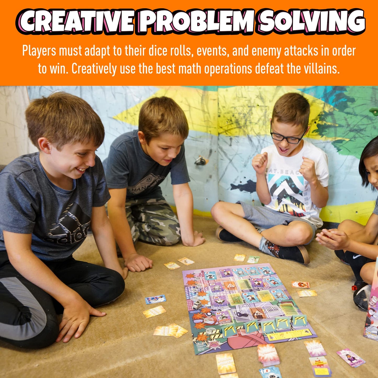 Outnumbered: Improbable Heroes Board Game - A Mensa Award Winning Superhero Math Game | Fun & Educational Game For Kids, Adults, And Families | Stem Game To Learn Multiplication & Division