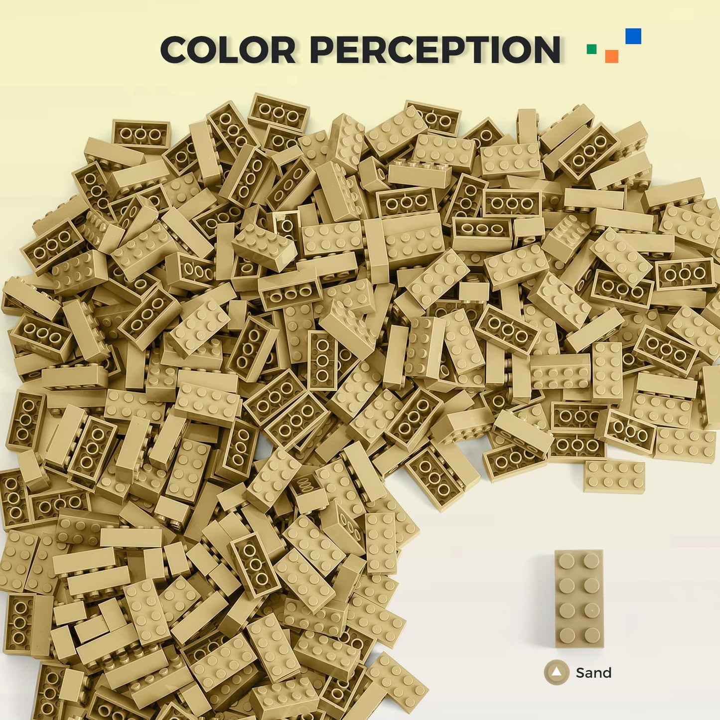 HUIZDQ 500 Piece Classic Building Bricks and 1 Gray Baseplate  2x4 Bricks Bulk Creative Building Toys  Blocks Bulk for Kids Ages 6+  Sand