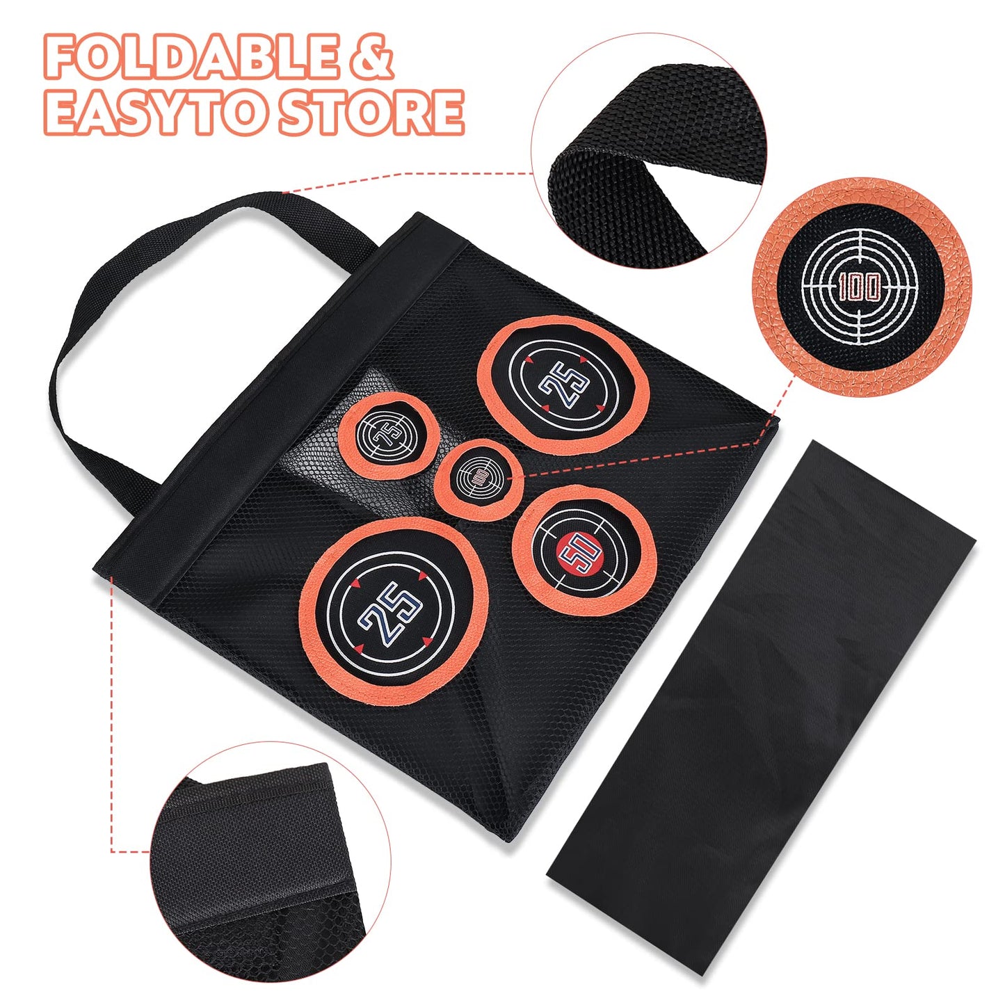 Pokiiulk 1000PCS project pieces Refill Darts Fit for Nerf N-Strike advanced Series Bulk project pieces Compatible for Nerf Party with Portable Shooting Practice Target Mesh Bag