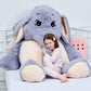 Ikasa Giant Elephant Stuffed Animal Plush Toys Gifts (Gray, 72 Inches)