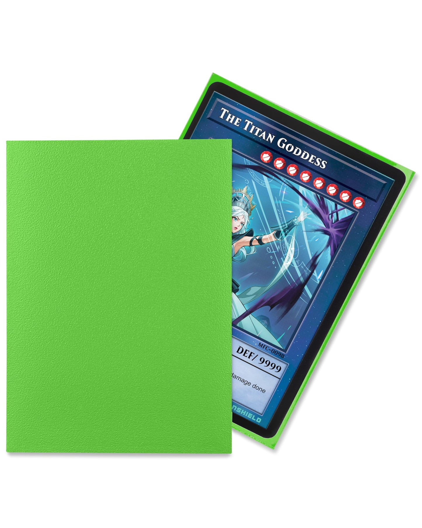 TitanShield Small Trading Card Sleeves - Slime Green Deck Protector for Yu-Gi-Oh & Cardfight!! Vanguard